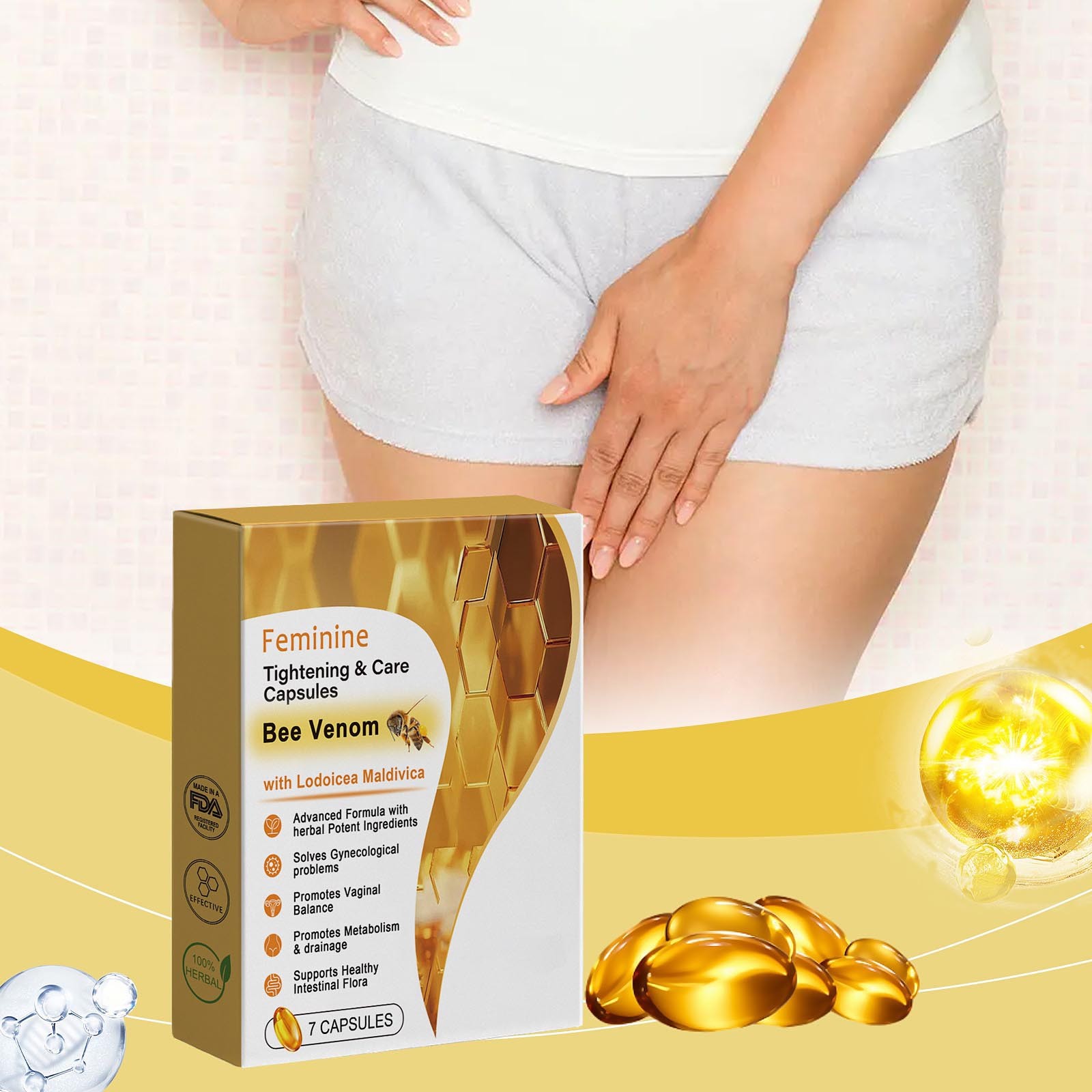 Health Wellness Product - Arı kapsülleri bal arı sağlık takviyesi